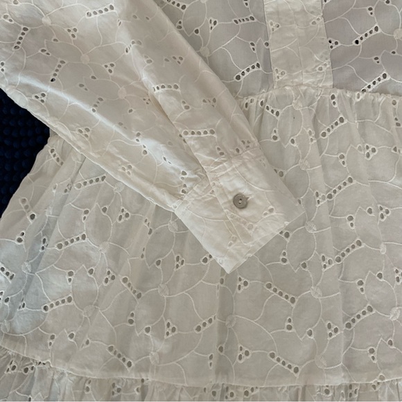 RAILS White Eyelet Long-Sleeve Peasant Dress-NWOT - Picture 11 of 15